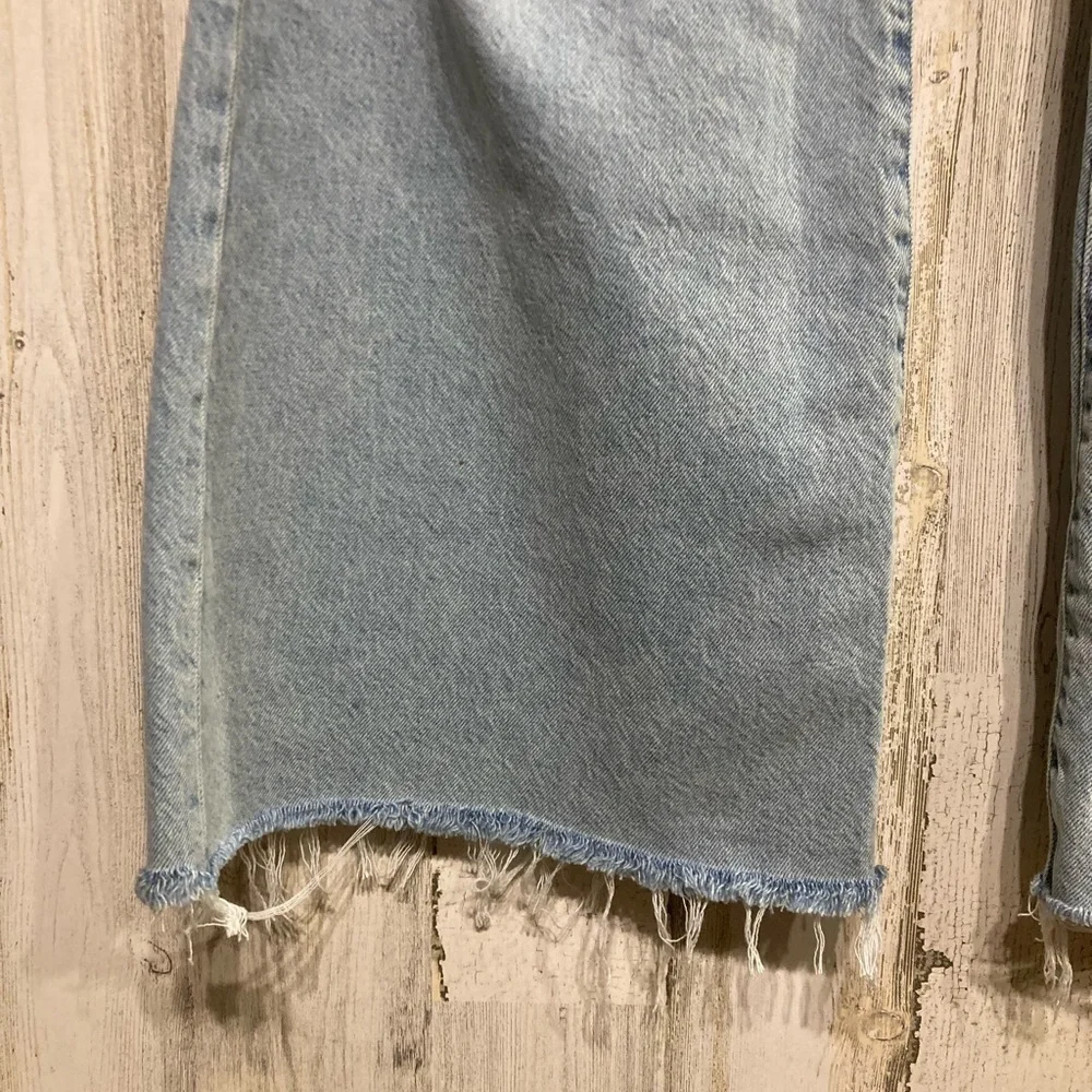 Madewell Luzon Wash Distressed Blue Baggy Flare Jeans Denim Size 31 - Picture 7 of 13